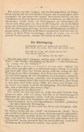 Die Schwingung