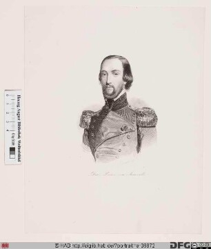 Bildnis François (Ferdinand Philippe Louis Marie) d'Orléans, prince de Joinville