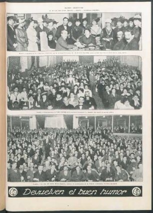 El día de los niños pobres. - Fiesta. - Asamblea política [Fotografías]