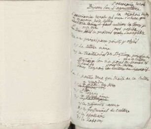 Agrarwirtschaftliche Notizen von Karoline Luises Hand.