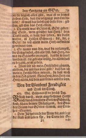 Von der Glaubens Freudigkeit und Trost im Creutz.