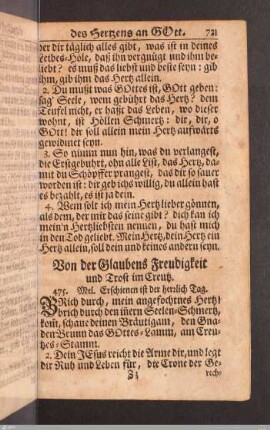 Von der Glaubens Freudigkeit und Trost im Creutz.