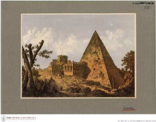 Serie römischer VedutenPyramide des Caius Cestius in Rom - fingierter Titel