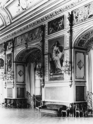 Großer Ballsaal : Dresden, Residenzschloss, Nordflügel. Großer Ballsaal (1840-1846; Otto von Wolframsdorf). Wandgemälde "Weinerntefest" und "Musik" von Eduard Bendemann (1842-1846)