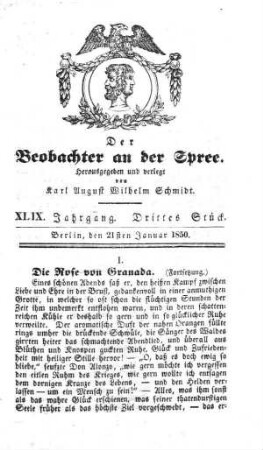 3. Stueck, 21. Januar 1850