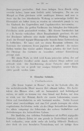D. Einzelne Gebäude.