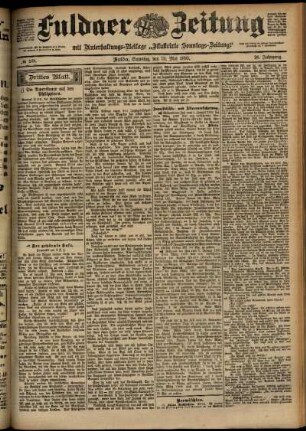 Dritte Ausgabe vom Samstag, den 13. Mai 1899.