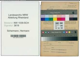 Entnazifizierung Hermann Scharmann , geb. 26.03.1913 (Schlosser)