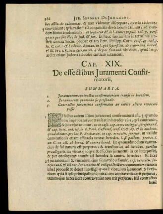 Cap. XIX. De effectibus Iuramenti Confirmatorii.