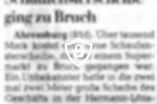 Schaufensterscheibe ging zu Bruch