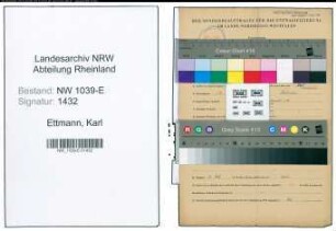 Entnazifizierung Karl Ettmann , geb. 14.03.1919 (Baecker)