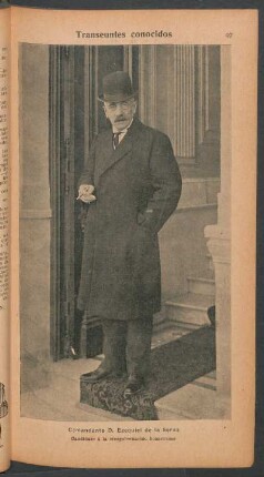 Comandante D. Ezequiel de la Serna, candidato á la vicegobernación bonaerense - [Retrato] : Transeúntes conocidos