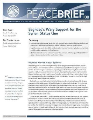 Baghdad's wary support for the Syrian status quo
