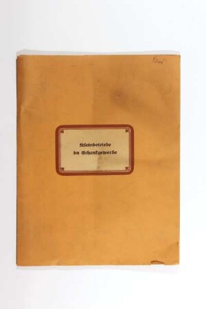 Kleinbetriebe im Schankgewerbe