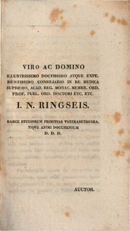 Diss. inaug. med. de helminthiasi