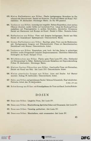 Dosen (Nr. 489-535)