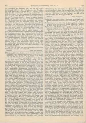 452-457 [Rezension] Schmidt, Wolfgang, Die Kirche bei Irenaeus