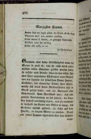 Vierzigstes Kapitel. Autre sois un logis plein de chiens et de chats [...]
