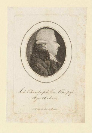Johann Christoph Jacob Cnopf, Apotheker