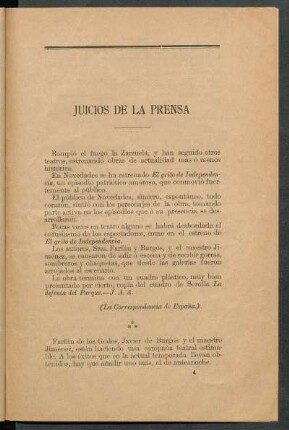 Juicios de la prensa