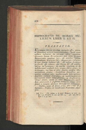 Hippocratis de morbis mulierum liber I. et II.