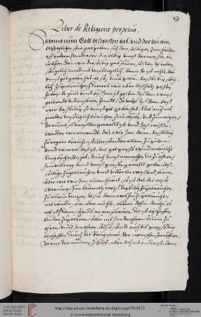 Paracelsus, De religione perpetua, dt.