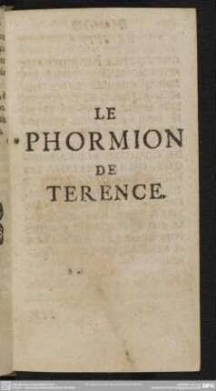 Le Phormion De Terence