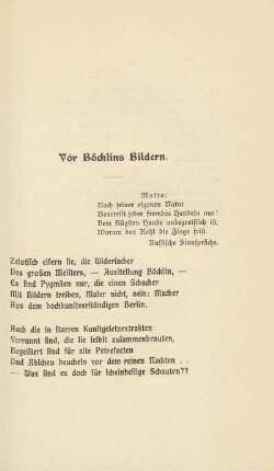 Vor Böcklins Bildern