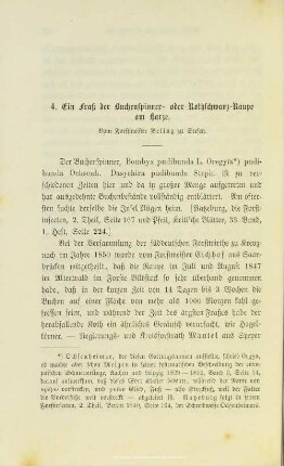 I.4. Ein Fraß der Buchenspinner- oder Rothschwanz-Raupe am Harze
