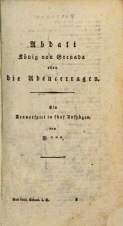 Neue deutsche Schaubühne oder dramatische Bibliothek der neuesten Lust-, Schau-, Sing- und Trauerspiele, 3