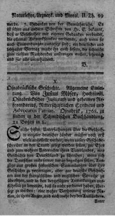 Osnabrückische Geschichte.