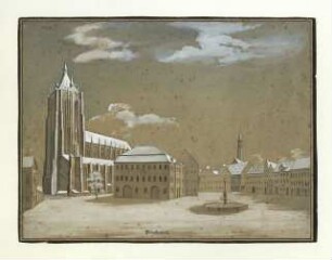 Münsterplatz und heutige Neue Straße. Um 1860