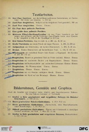 Textilarbeiten (Nr. 399-416)