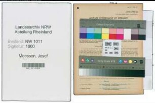 Entnazifizierung Josef Meessen , geb. 02.02.1880 (Geschaeftsinhaberin)