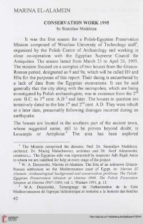 7.1995: Conservation work 1995