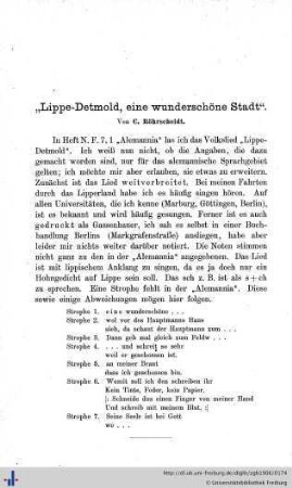 "Lippe-Detmold - eine wunderschöne Stadt".