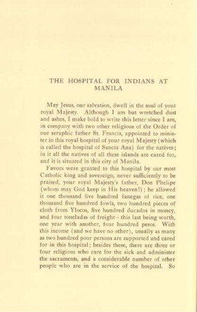 The hospital for Indians at Manila