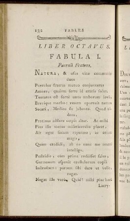 Fabula I. = Fable I. - Fabula XV. = Fable XV.