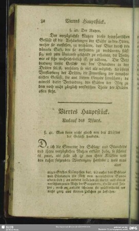 Viertes Hauptstück. Umlauf des Bluts
