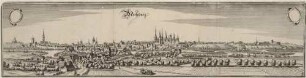 Stadtansicht von Merseburg an der Saale (Sachsen-Anhalt), aus Merians Topographia Superioris Saxoniae