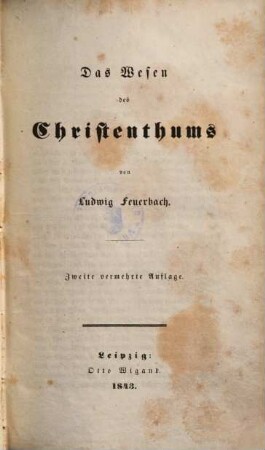 Das Wesen des Christenthums