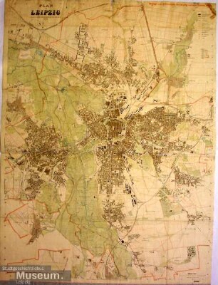 Plan von Leipzig; Beilage zum Adressbuch für Leipzig und seine Vororte 1910.