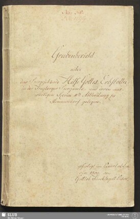 Grubenbericht uiber das Berggebäude Hilfe Gottes Erbstolln - 17.7200 4. : in der Freyberger Bergamts- und deren auswärtigen Revier IIte Abtheilung zu Memmendorf gelegen