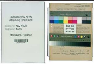Entnazifizierung Heinrich Rommers , geb. 28.09.1892 (Klempner)
