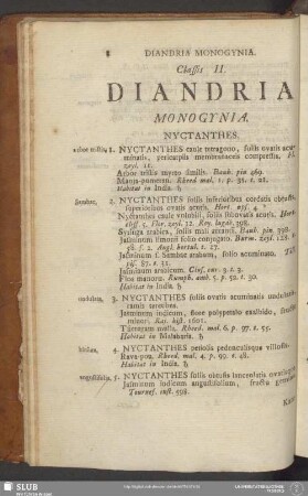 Classis II. Diandria