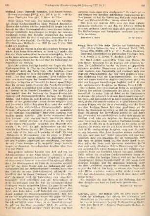 835-836 [Rezension] Molland, Einar, Opuscula patristica