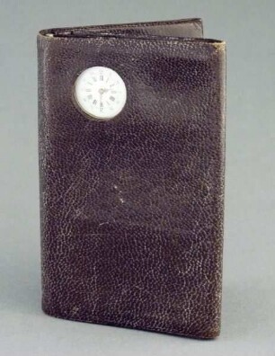 Brieftasche mit eingebauter Uhr