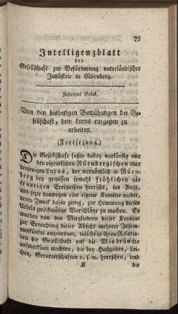Zehentes Stück.