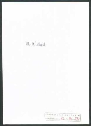Bonger, Betsy, Amsterdam, Schriftwechsel mit Wichert