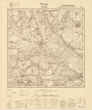 1841 Marlow, Topographische Karte 1:25000 (4cm - Karte)
